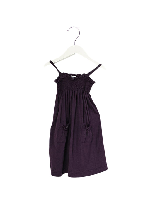 A Purple Short Sleeve Dresses from Petit Bateau in size 2T for girl. (Front View)