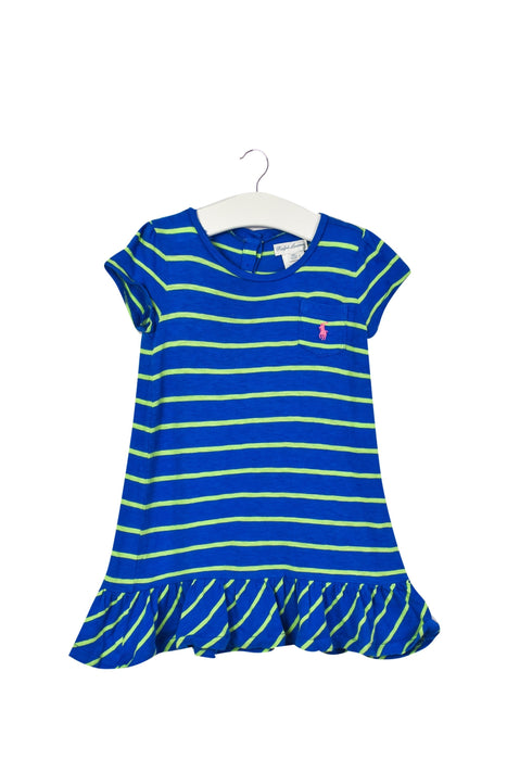 A Blue Short Sleeve Dresses from Ralph Lauren in size 12-18M for girl. (Front View)