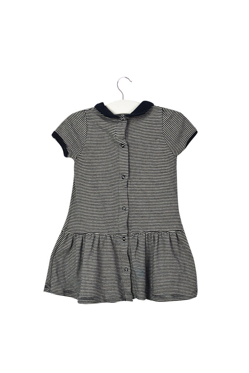 A Blue Short Sleeve Dresses from Petit Bateau in size 6-12M for girl. (Front View)