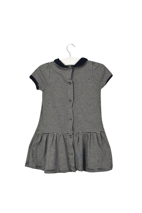 A Blue Short Sleeve Dresses from Petit Bateau in size 6-12M for girl. (Back View)