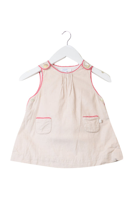 A Pink Sleeveless Dresses from Jacadi in size 0-3M for girl. (Front View)