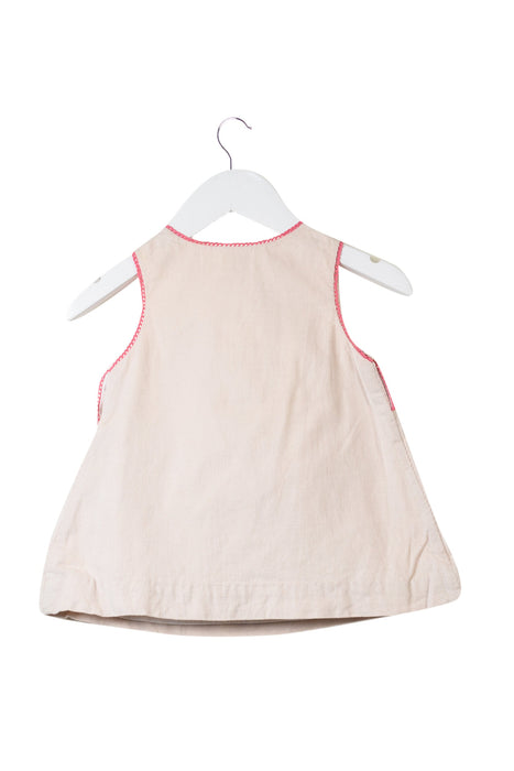 A Pink Sleeveless Dresses from Jacadi in size 0-3M for girl. (Back View)
