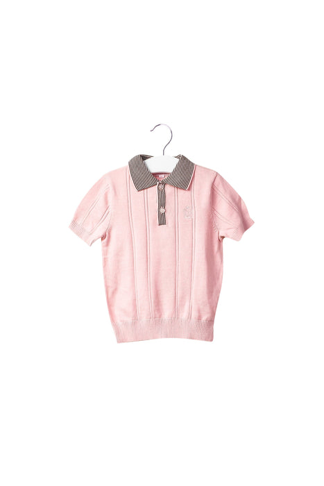A Pink Short Sleeve Polos from Nicholas & Bears in size 12-18M for girl. (Front View)