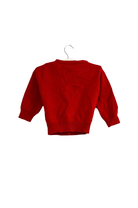A Red Cardigans from Jacadi in size 3-6M for girl. (Back View)