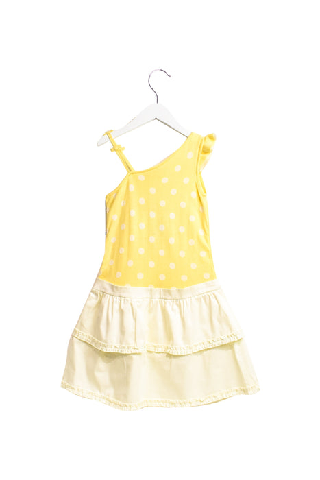 A Yellow Sleeveless Dresses from Nicholas & Bears in size 8Y for girl. (Back View)