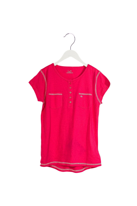 A Pink Short Sleeve T Shirts from Chickeeduck in size 8Y for girl. (Front View)