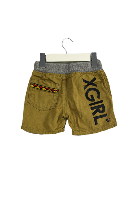A Brown Shorts from X-Girl Stages in size 6-12M for girl. (Back View)