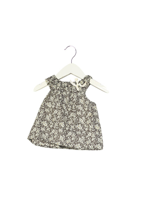 A Grey Sleeveless Tops from Bonpoint in size 6-12M for girl. (Back View)