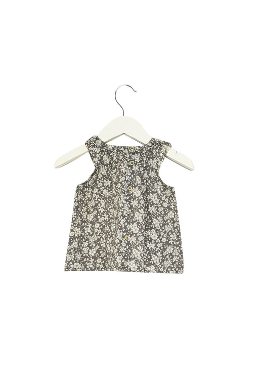 A Grey Sleeveless Tops from Bonpoint in size 6-12M for girl. (Front View)