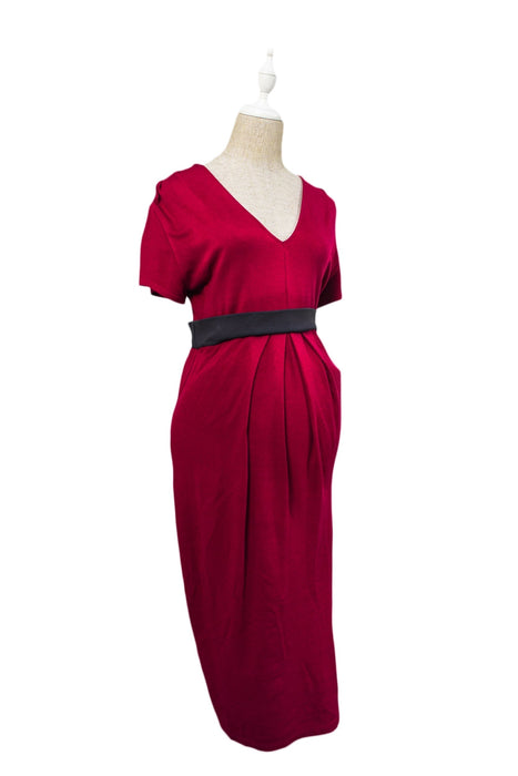 A Pink Short Sleeve Dresses from Isabella Oliver in size S for maternity. (Front View)