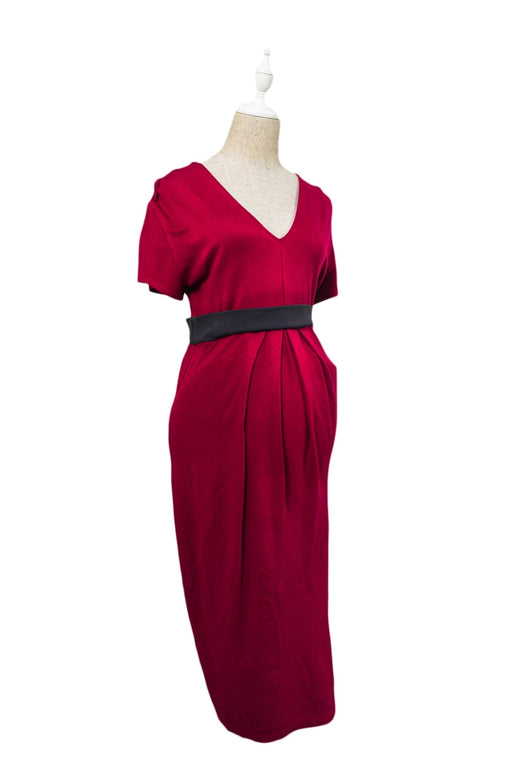 A Pink Short Sleeve Dresses from Isabella Oliver in size S for maternity. (Front View)