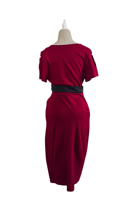 A Pink Short Sleeve Dresses from Isabella Oliver in size S for maternity. (Back View)