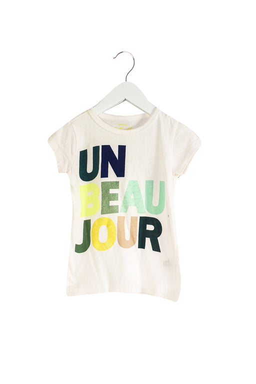 A White Short Sleeve T Shirts from Crewcuts in size 3T for girl. (Front View)