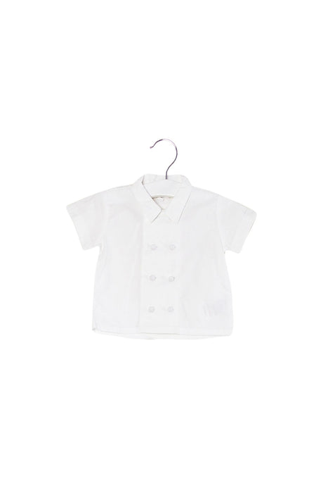 A White Short Sleeve Tops from Jacadi in size 3-6M for boy. (Front View)