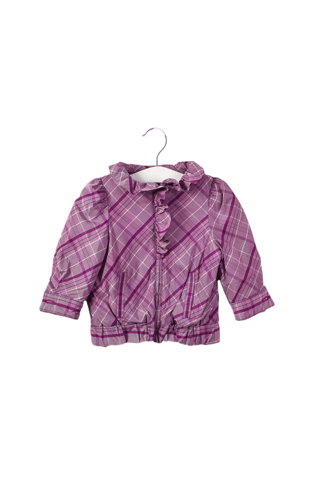 A Purple Lightweight Jackets from Nicholas & Bears in size 6-12M for girl. (Front View)