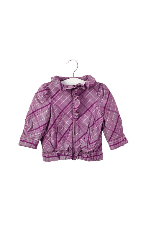 A Purple Lightweight Jackets from Nicholas & Bears in size 6-12M for girl. (Front View)