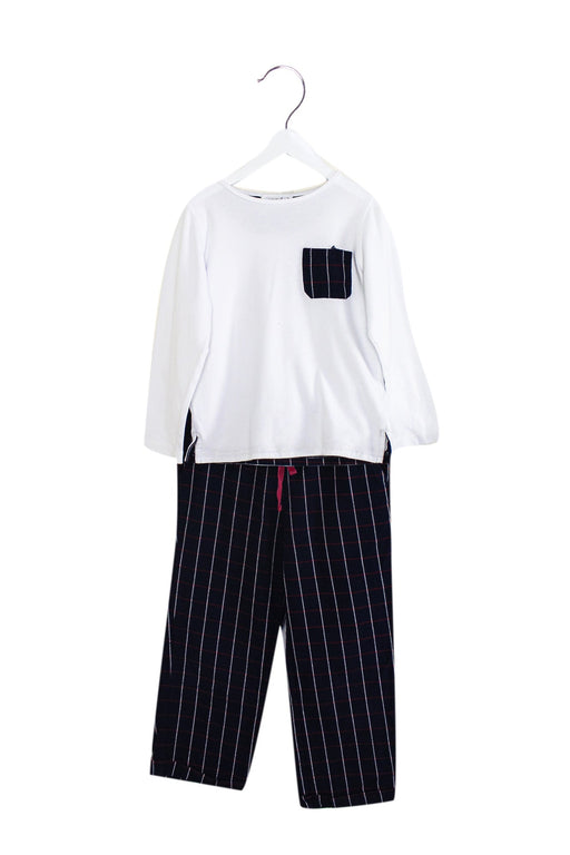 A White Pants Sets from Excuse My French in size 6T for boy. (Front View)