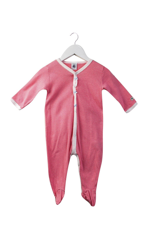 A Red Long Sleeve Jumpsuits from Petit Bateau in size 3-6M for girl. (Front View)