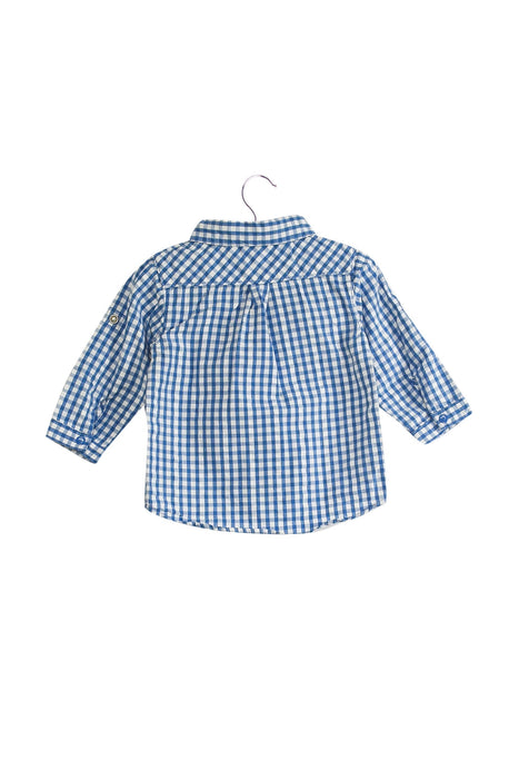 A Blue Shirts from Petit Bateau in size 3-6M for boy. (Back View)