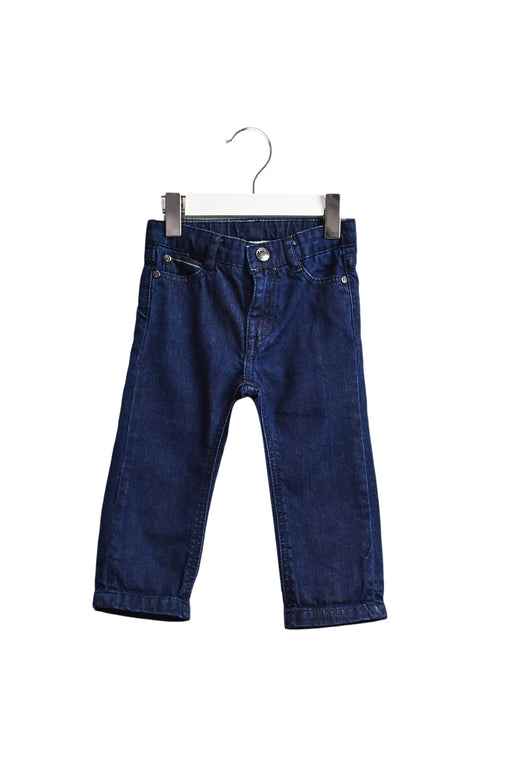 A Navy Jeans from Jacadi in size 6-12M for boy. (Front View)