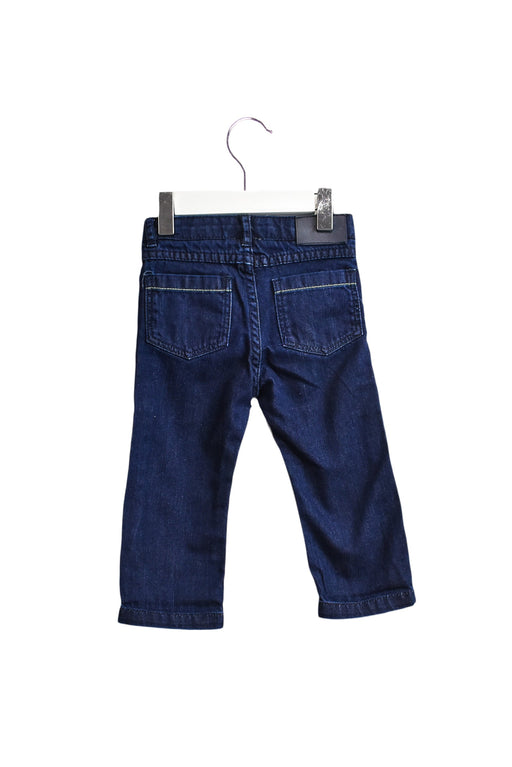 A Navy Jeans from Jacadi in size 6-12M for boy. (Front View)