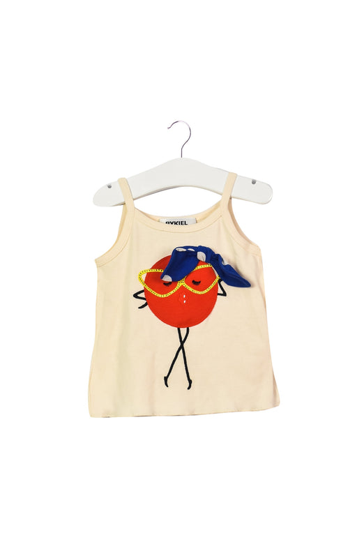 A Beige Sleeveless Tops from Rykiel Enfant in size 6-12M for girl. (Front View)