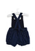 A Navy Overall Shorts from Jacadi in size 3-6M for girl. (Back View)