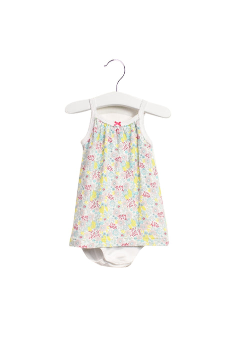 A Pink Sleeveless Dresses from Petit Bateau in size 6-12M for girl. (Front View)