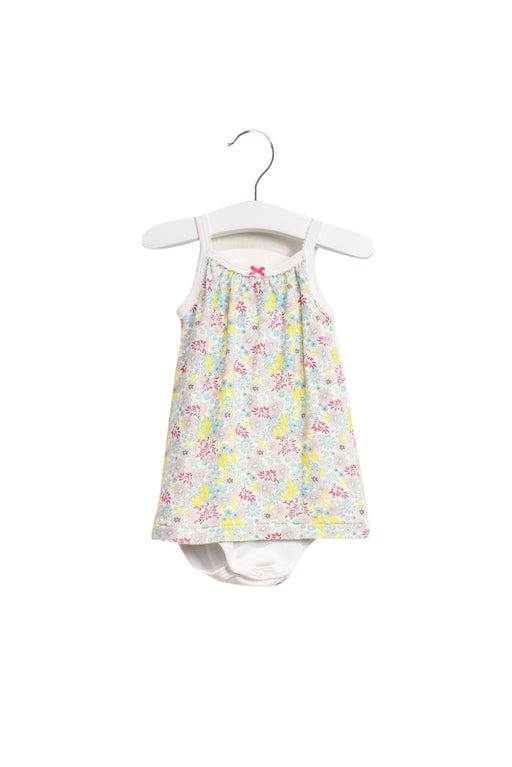 A Pink Sleeveless Dresses from Petit Bateau in size 6-12M for girl. (Front View)
