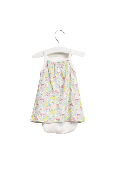 A Pink Sleeveless Dresses from Petit Bateau in size 6-12M for girl. (Back View)