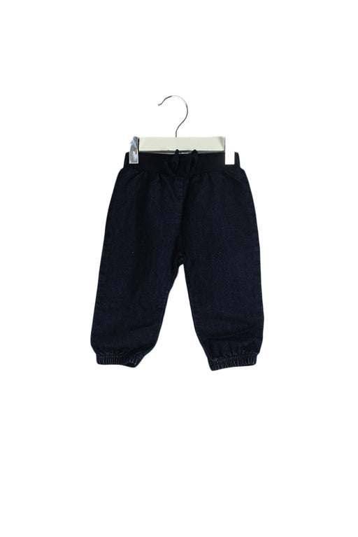 A Navy Casual Pants from Petit Bateau in size 6-12M for girl. (Front View)