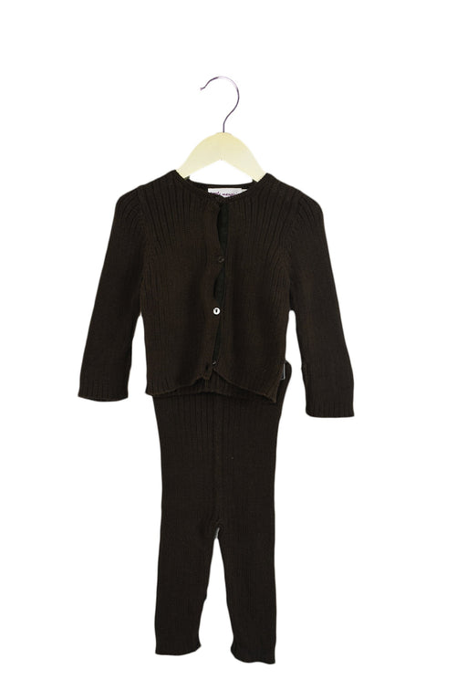 A Brown Cardigans from Little Mercerie in size 6-12M for girl. (Front View)