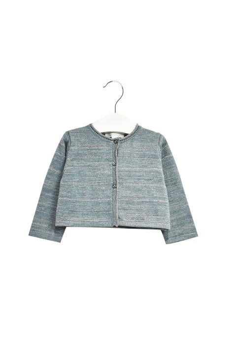 A Blue Cardigans from Marie Chantal in size 6-12M for girl. (Front View)
