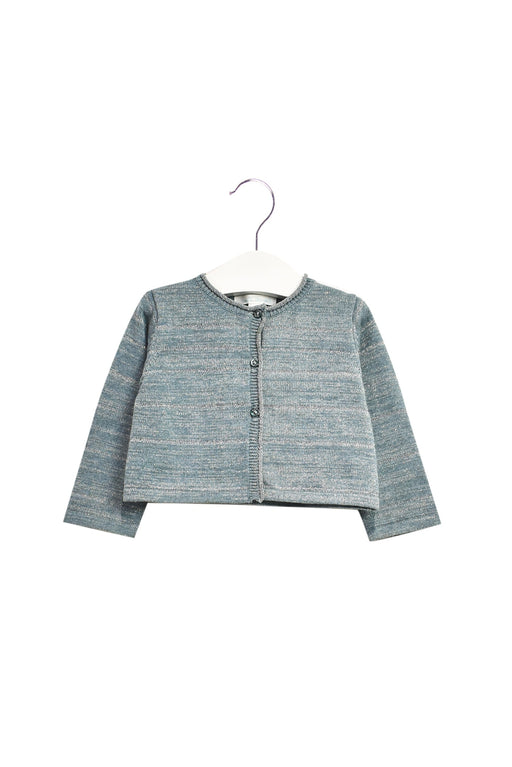 A Blue Cardigans from Marie Chantal in size 6-12M for girl. (Front View)