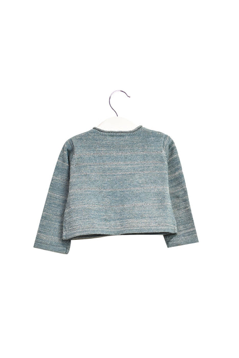 A Blue Cardigans from Marie Chantal in size 6-12M for girl. (Front View)