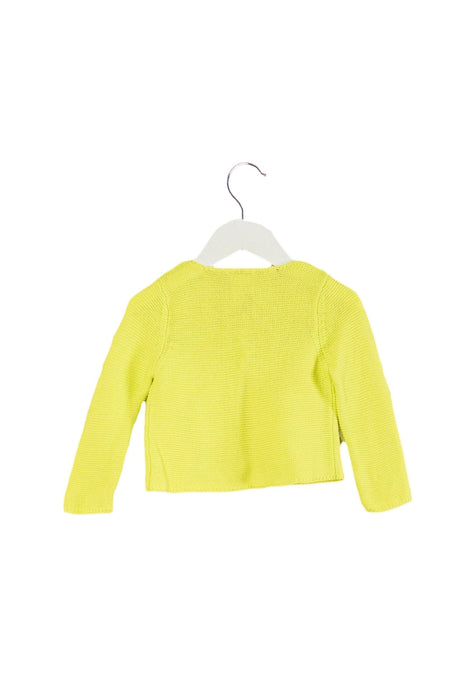 A Yellow Cardigans from Jacadi in size 6-12M for girl. (Back View)
