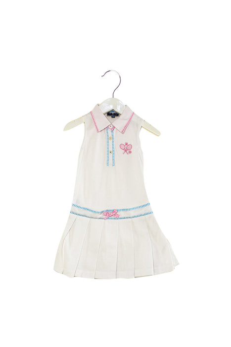 A White Sleeveless Dresses from Nicholas & Bears in size 2T for girl. (Front View)