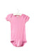 A Pink Short Sleeve Bodysuits from Petit Bateau in size 3-6M for girl. (Back View)