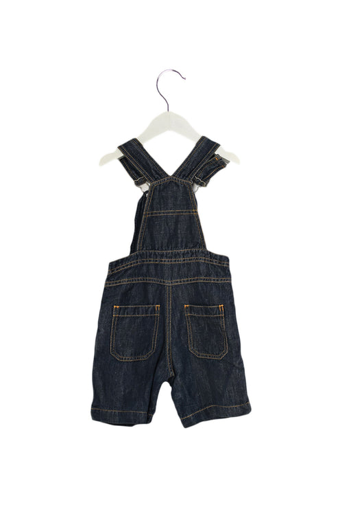 A Blue Overall Shorts from Petit Bateau in size 6-12M for boy. (Front View)