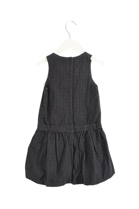 A Grey Sleeveless Dresses from La Compagnie des Petits in size 3T for girl. (Back View)