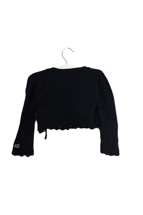 A Navy Cardigans from Ralph Lauren in size 6-12M for girl. (Back View)