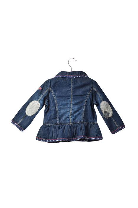A Blue Lightweight Jackets from Catimini in size 3-6M for girl. (Back View)