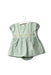 A Green Short Sleeve Dresses from Chickeeduck in size 12-18M for girl. (Front View)