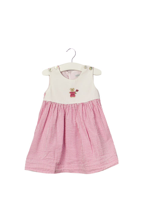 A Pink Sleeveless Dresses from Nicoletta Fanna in size 6-12M for girl. (Back View)