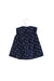 A Navy Short Sleeve Dresses from The Little White Company in size 3-6M for girl. (Back View)