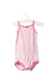 A Pink Long Sleeve Bodysuits from Petit Bateau in size 3-6M for girl. (Front View)