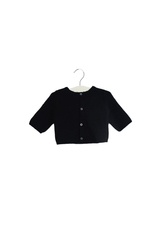 A Navy Cardigans from Jacadi in size 0-3M for girl. (Front View)