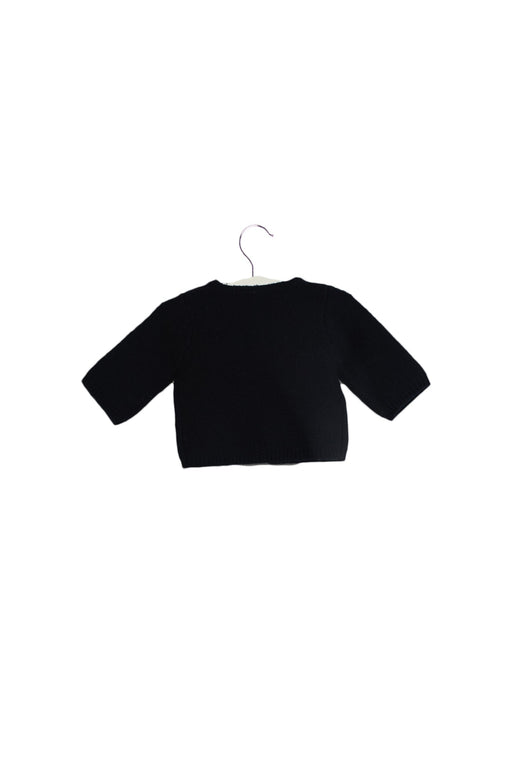 A Navy Cardigans from Jacadi in size 0-3M for girl. (Front View)
