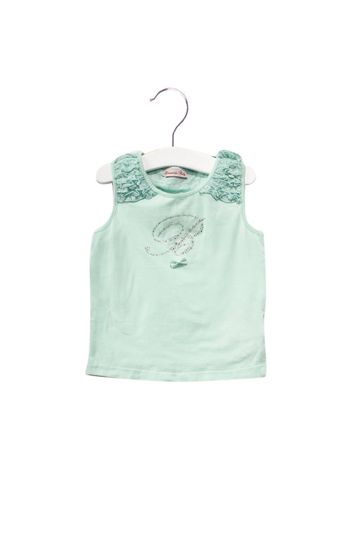 A Green Sleeveless Tops from Miss Blumarine in size 18-24M for girl. (Front View)