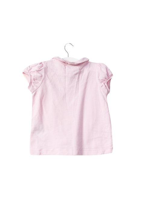 A Pink Short Sleeve Tops from Jacadi in size 6-12M for girl. (Back View)
